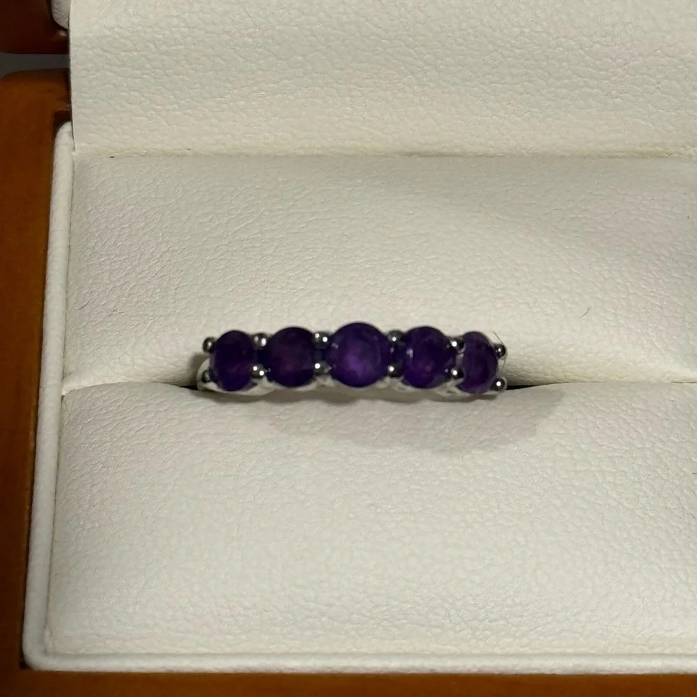 Gemstone King Sterling Silver Amethyst Ring (1.25 ctw)